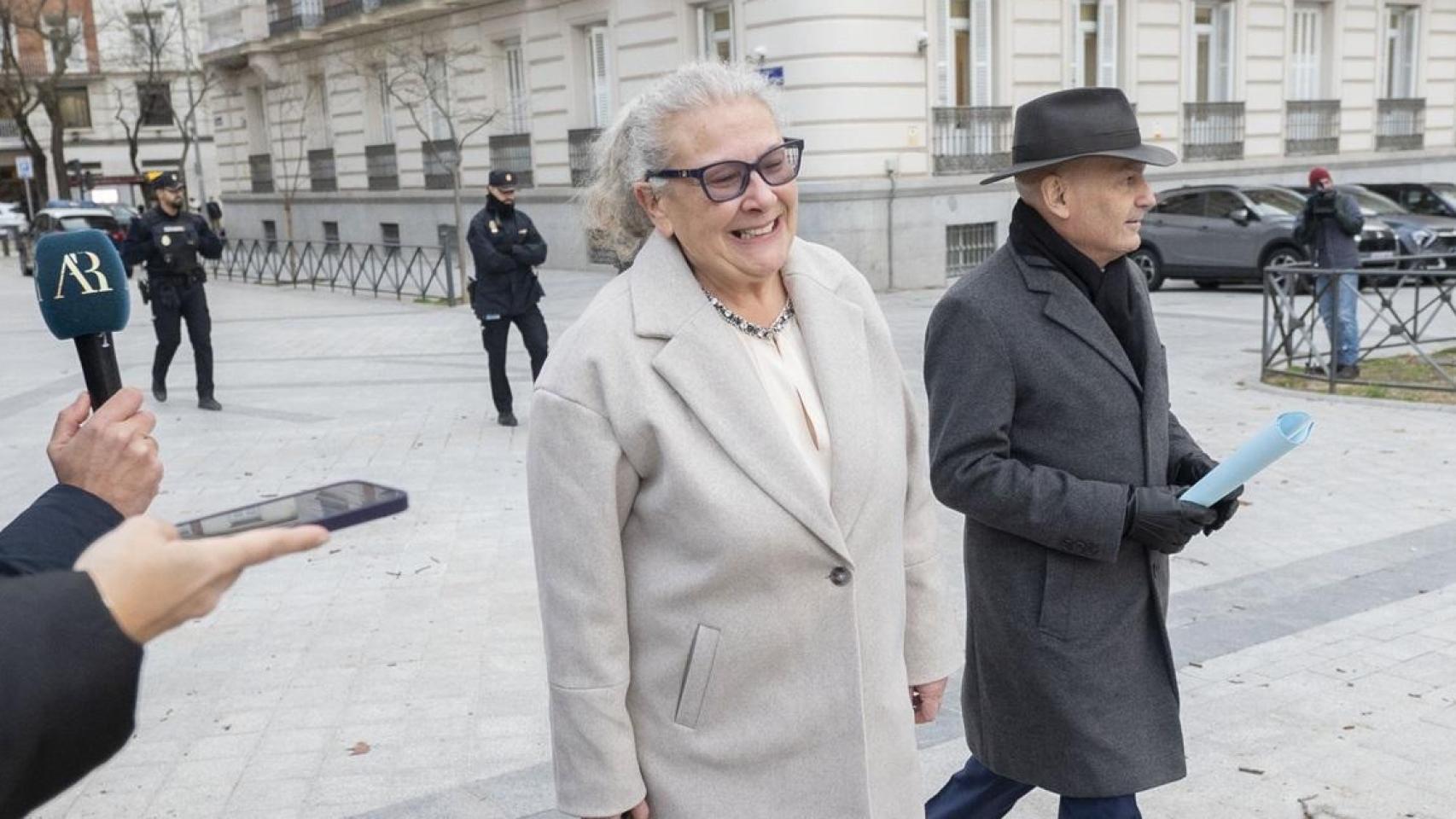 La investigada Carmen Pano a su llegada a la Audiencia Nacional.