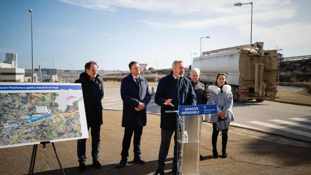 Azcón, en un acto de campaña en Fraga