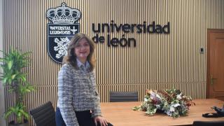 La rectora de la Universidad de León, Nuria González, durante la entrevista con EL ESPAÑOL de Castilla y León