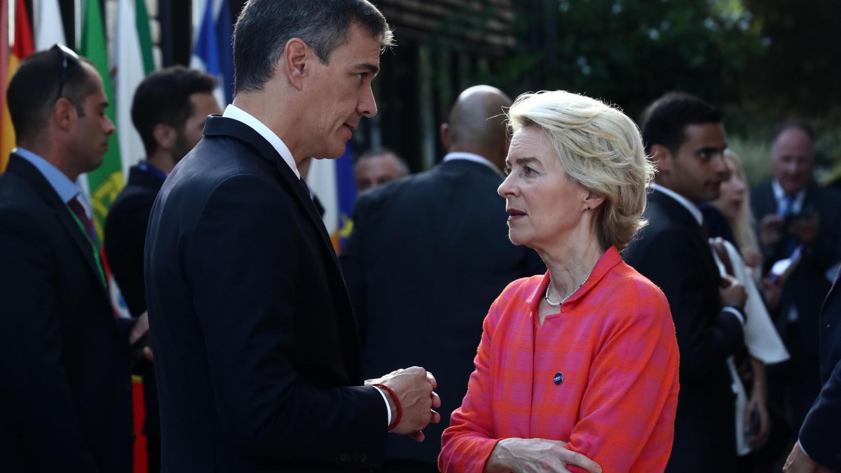 Pedro Sánchez y Ursula Von Der Leyen.
