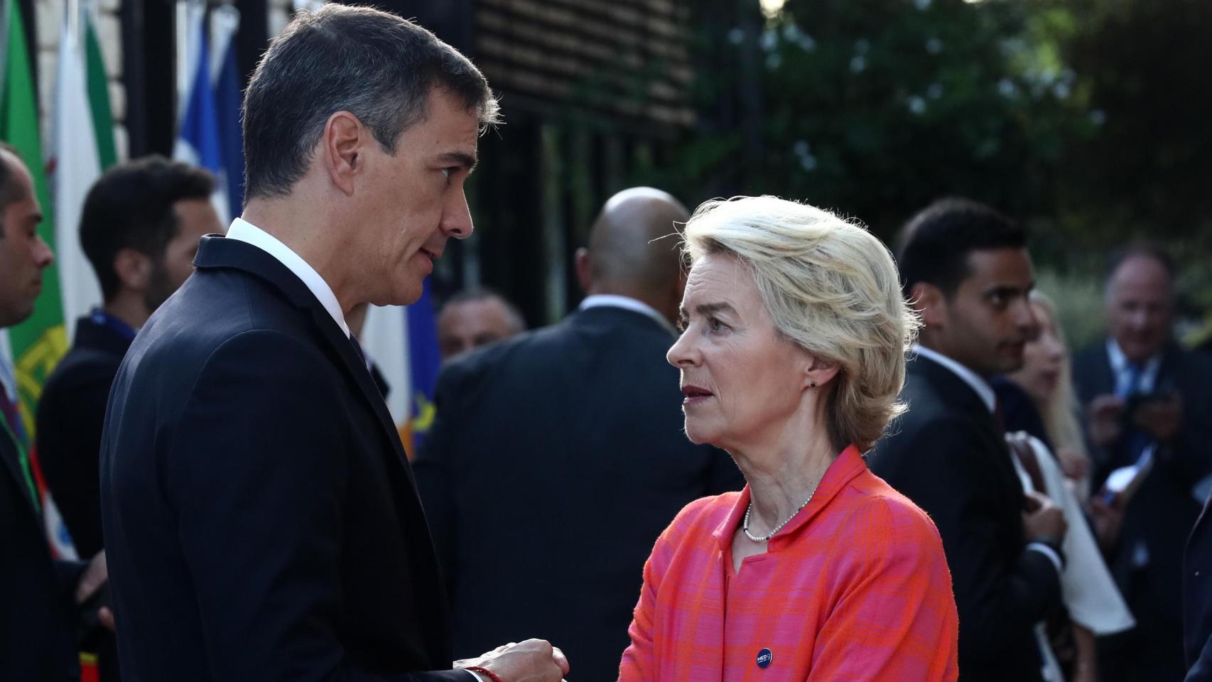 Pedro Sánchez y Ursula Von Der Leyen.