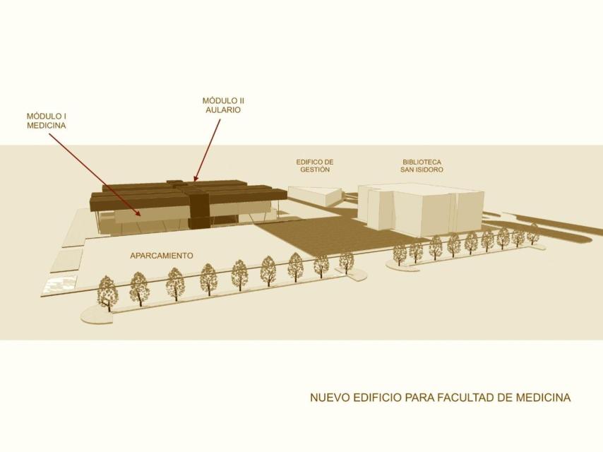 Plano de la nueva Facultad de Medicina de la Universidad de León