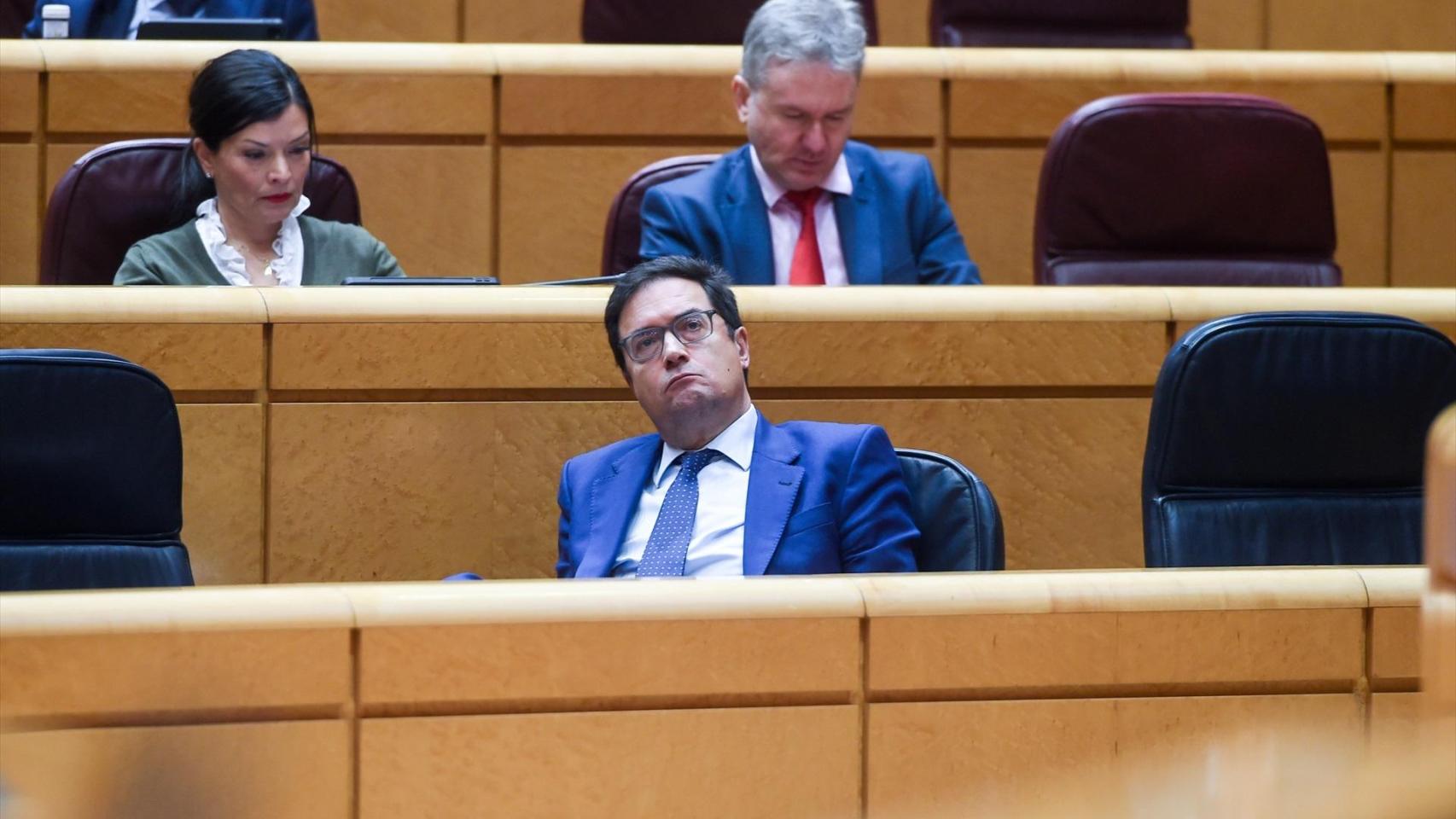 El ministro para la Transformación Digital y de la Función Pública, Óscar López,  en el Senado.