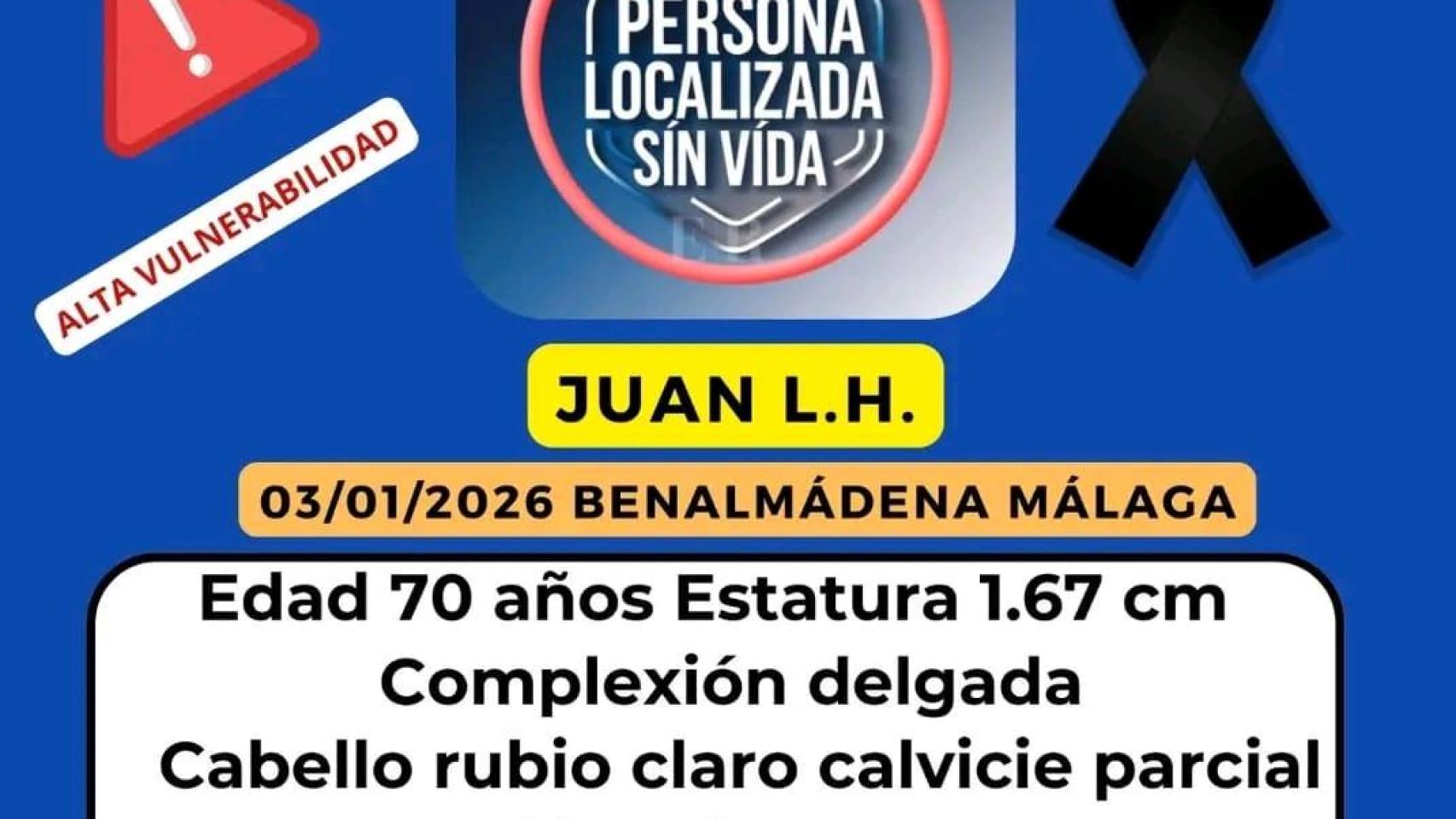 El cartel de desactivación de la alerta.