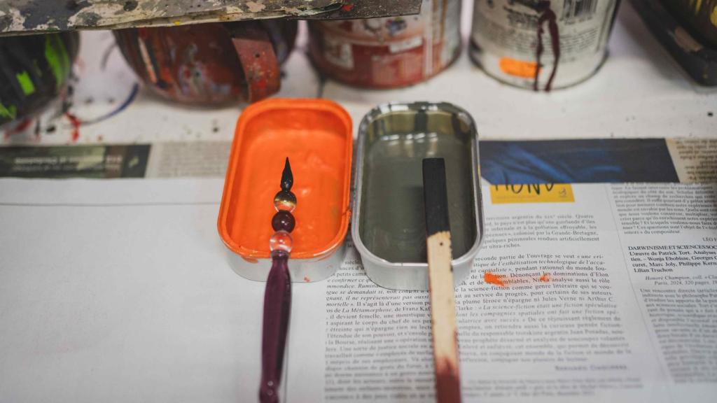 Detalle de la mesa de trabajo. Sara Fernández.