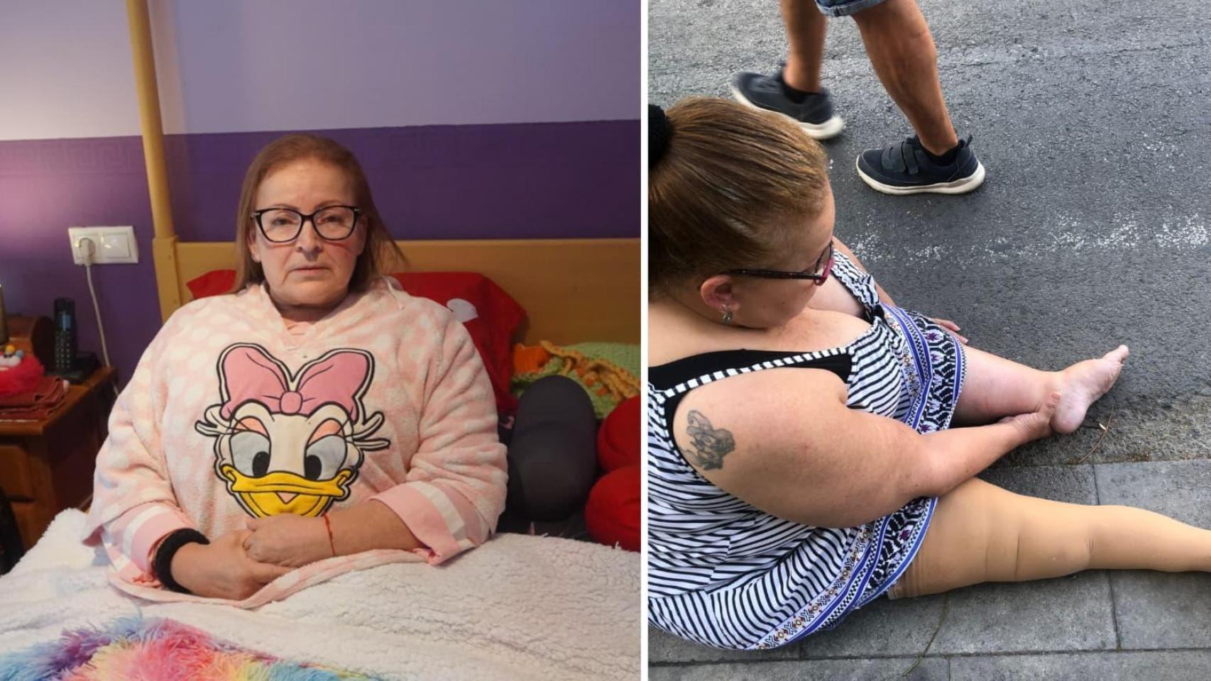 Eli Savall en su cama y en el momento del accidente.