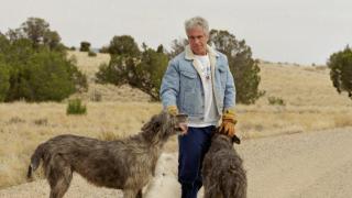 Jeffrey Epstein junto a varios perros en uno de los archivos desclasificados