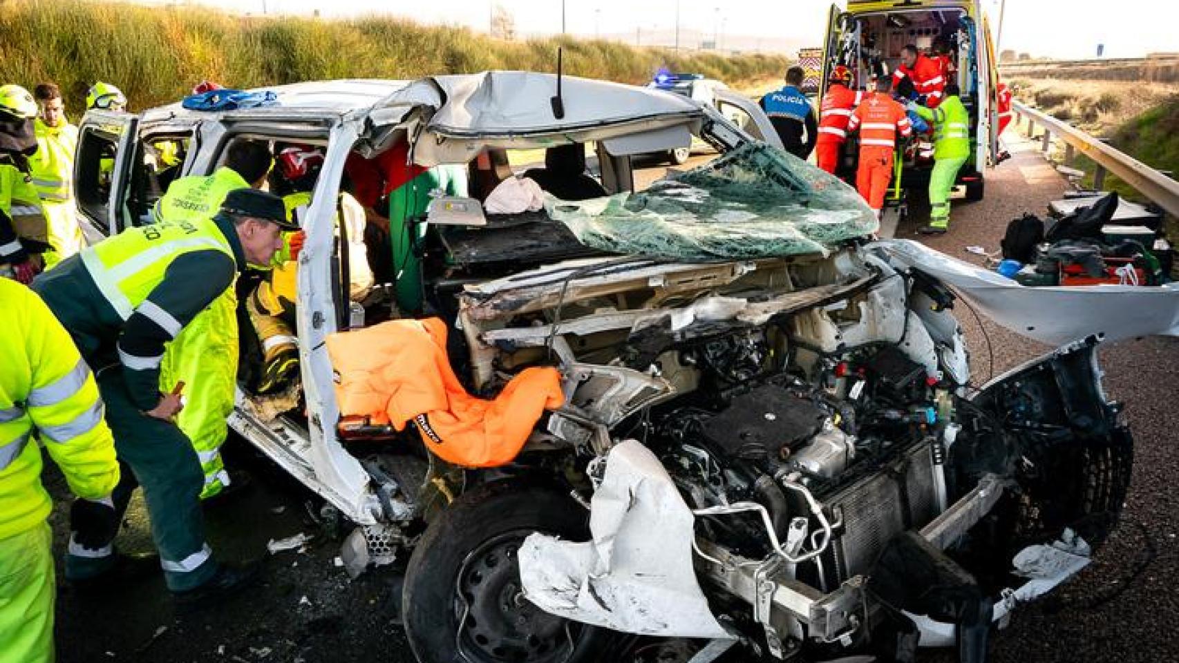 Imagen del accidente en Ciudad Rodrigo.