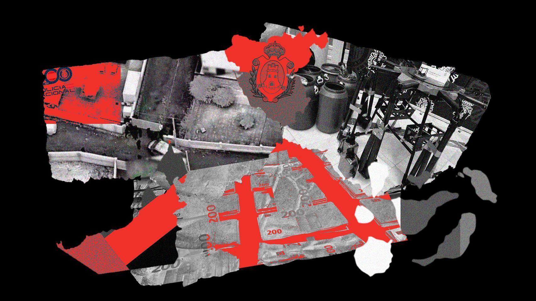 el triángulo para introducir 57 toneladas de coca en Europa de una mafia radicada en España