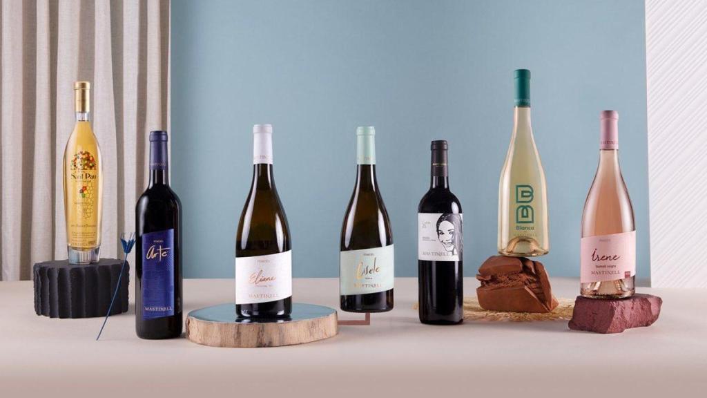 Los vinos que conforman la bodega de Cava & Hotel Mastinell.