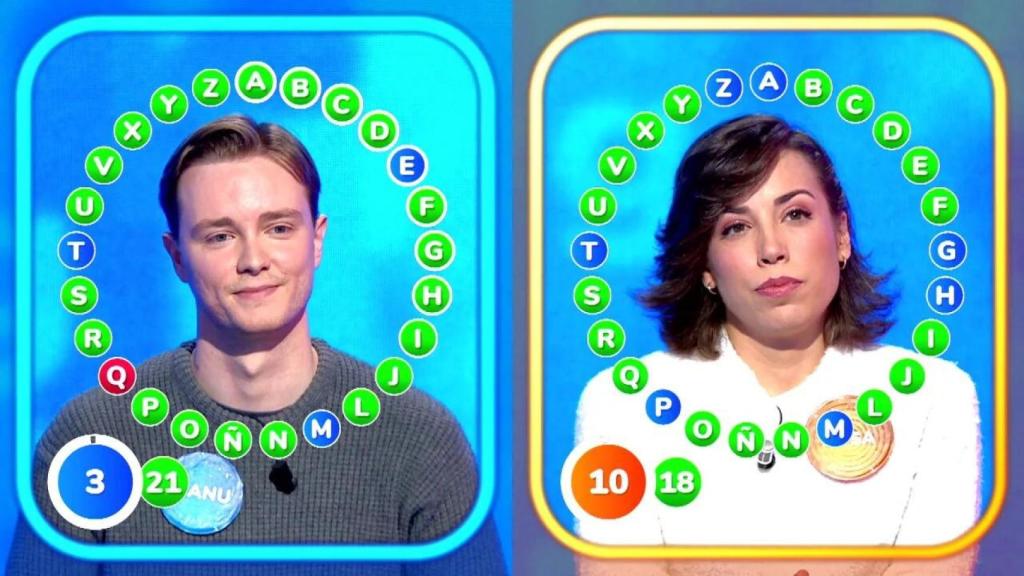 Manu Pascual y Rosa Rodríguez en 'Pasapalabra'.