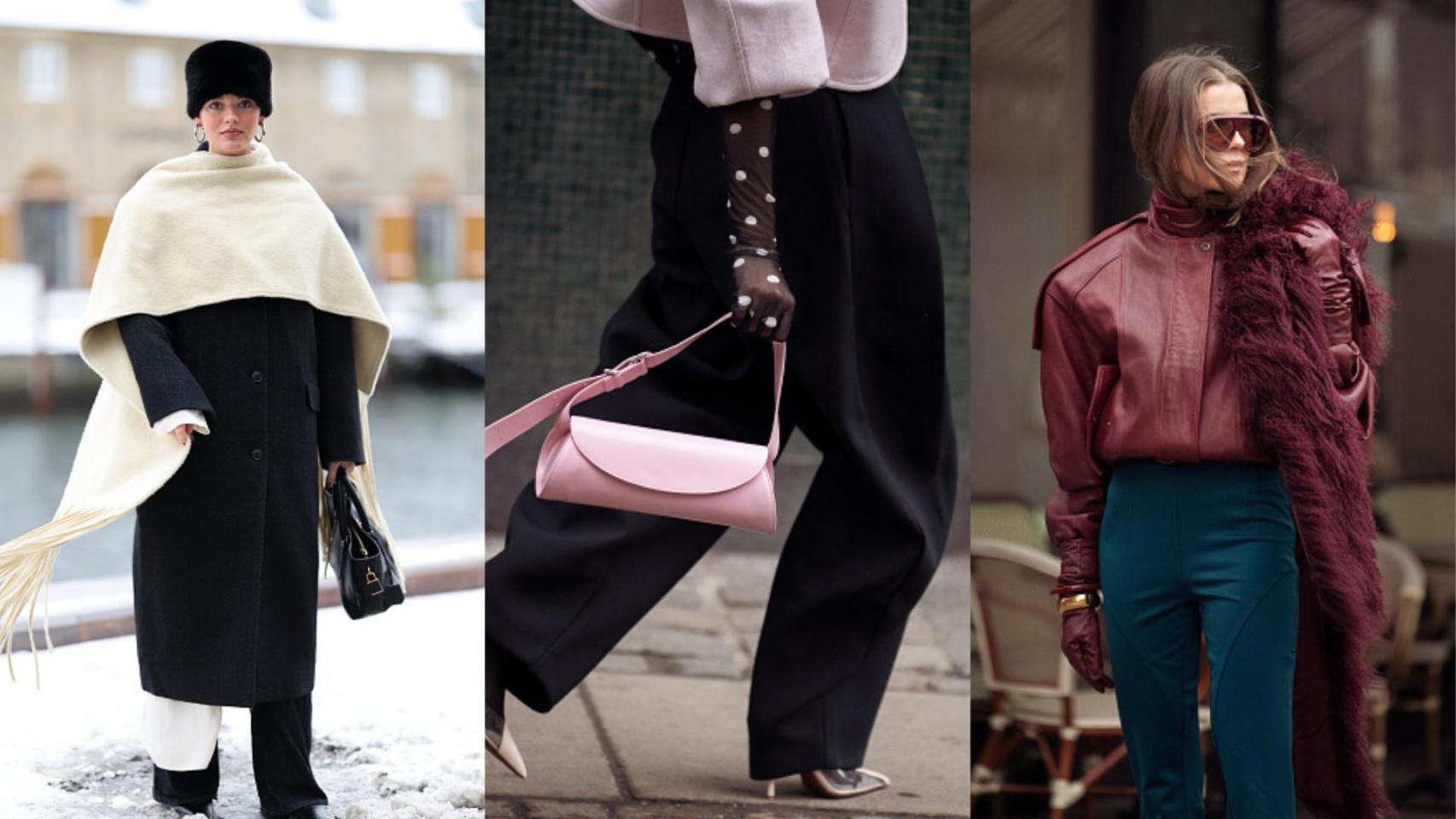 Collage con ejemplos de estilismos de 'street style' de la Copenhagen Fashion Week.