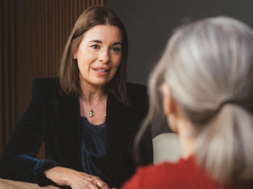 La fundadora de 'Mamás en Acción', en un momento de la entrevista.