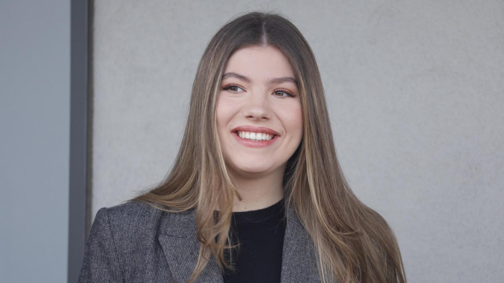 La infanta Sofía a su llegada a la cita.