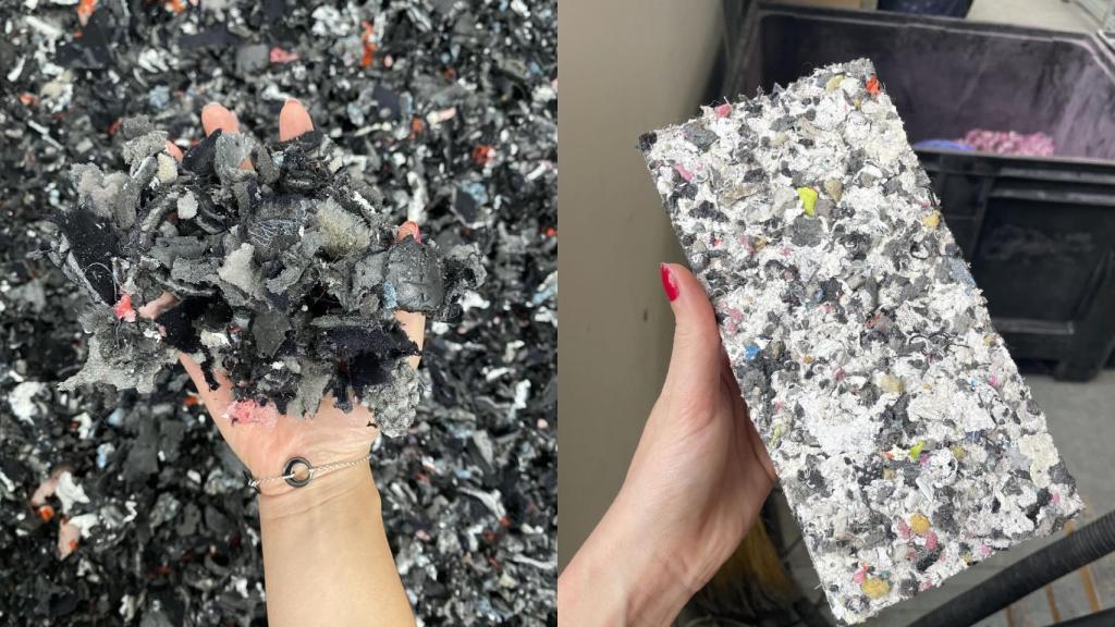 El ladrillo FabBRICK hecho con ropa vieja.