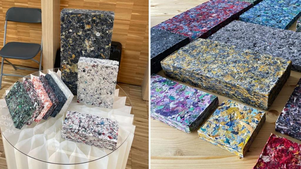 El ladrillo FabBRICK hecho con ropa vieja.