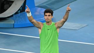 Carlos Alcaraz, en el Open de Australia 2026