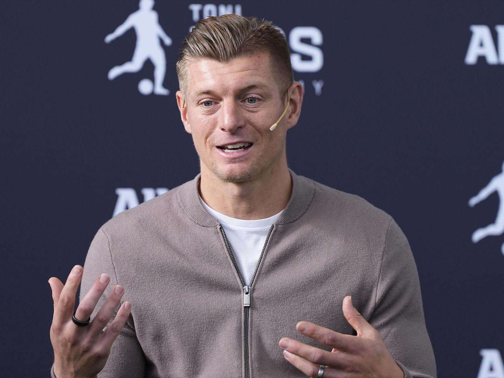Toni Kroos, en un acto de su academia de fútbol