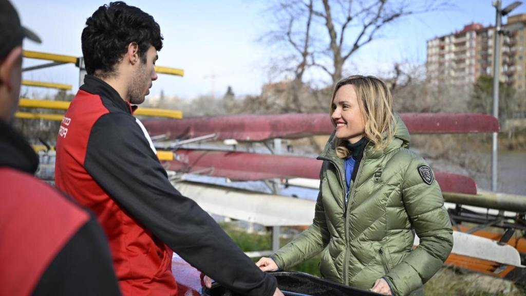 Pilar Alegría, este sábado, en Zaragoza.