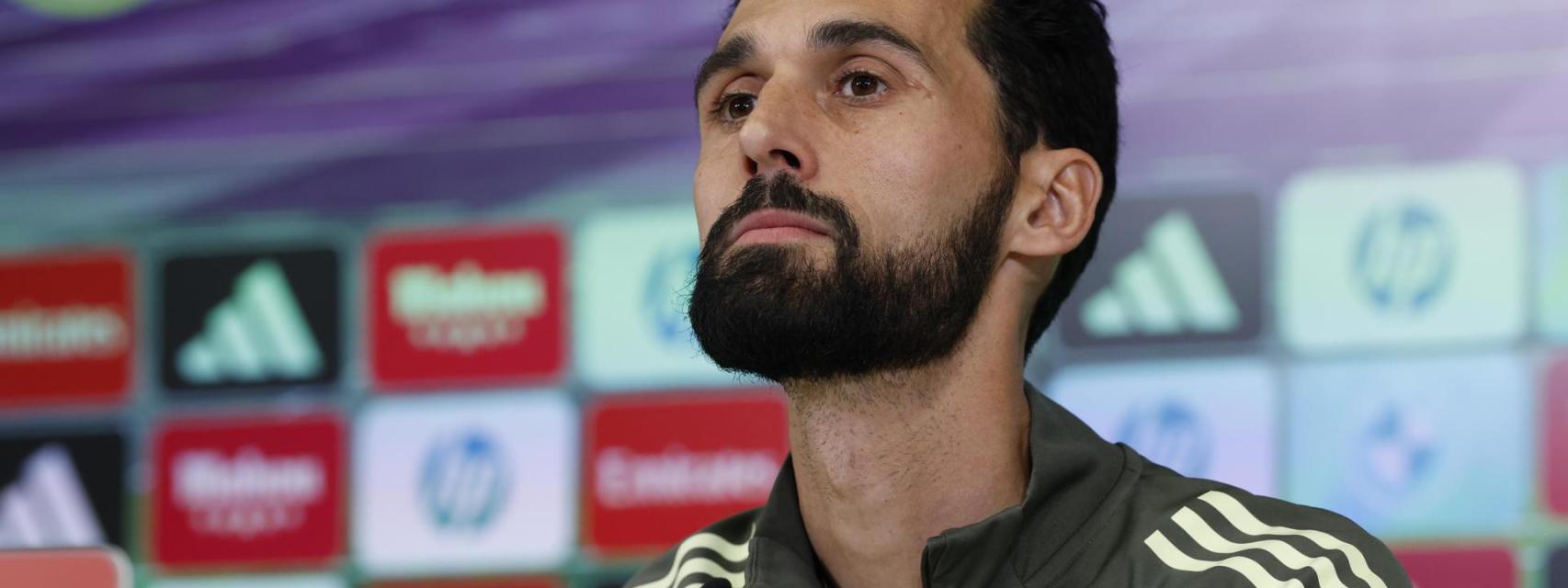 Álvaro Arbeloa, en rueda de prensa con el Real Madrid