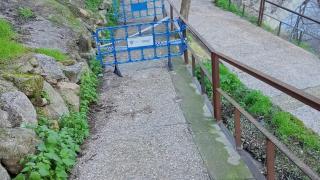 Imagen del acceso cortado a la senda ecológica de Toledo.