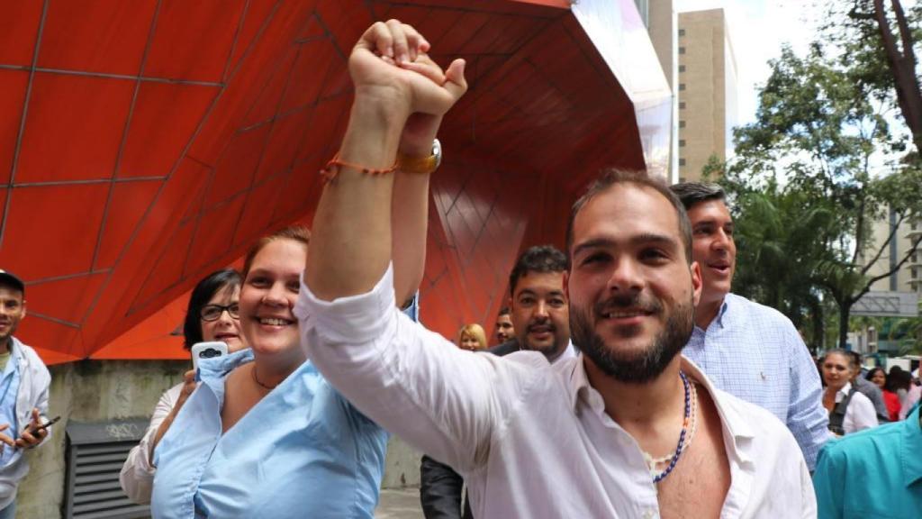 Segio Contreras, el día que fue liberado de las cárceles venezolanas.
