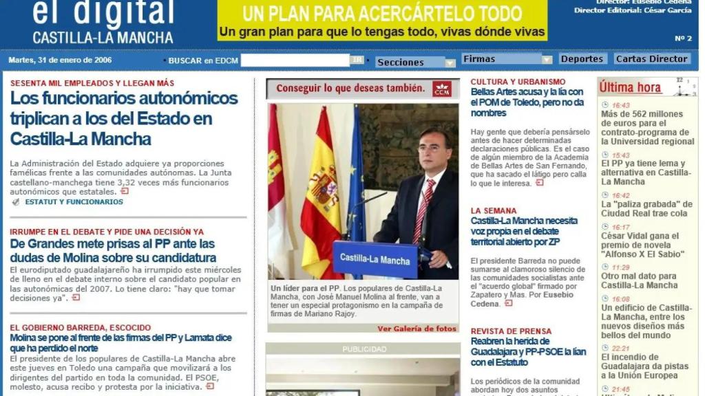 La primera portada del periódico.