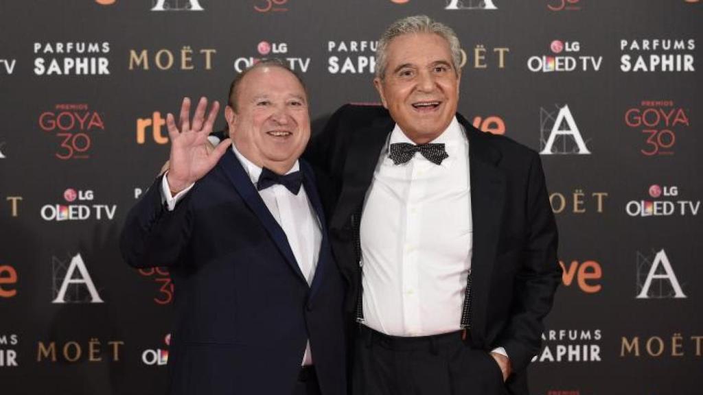Fernando Esteso y Andrés Pajares en los Premios Goya.