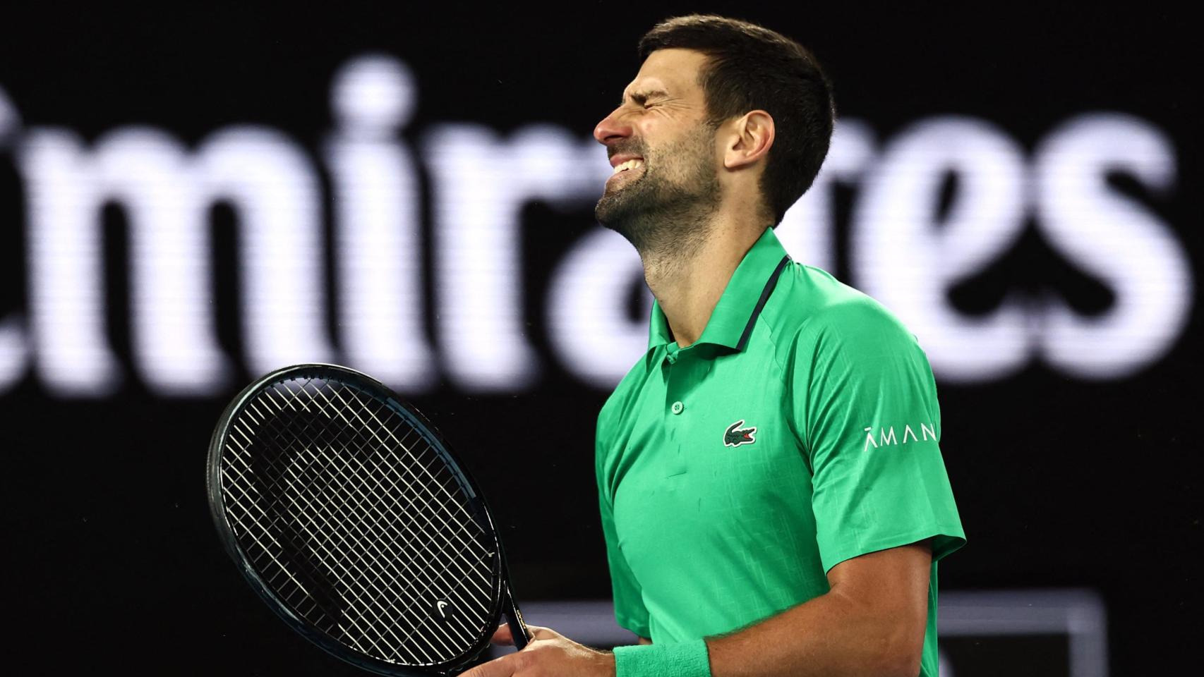 Djokovic, en el partido ante Alcaraz.