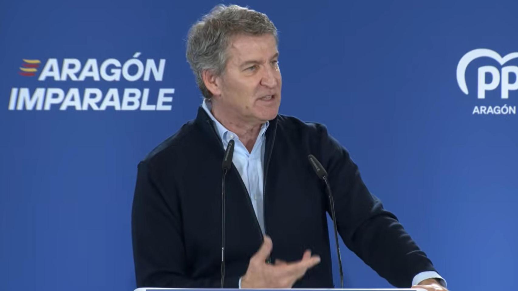 Feijóo, este domingo en Calatayud.