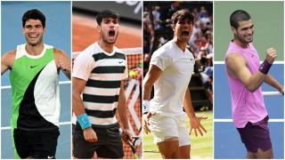 Las victorias de Carlos Alcaraz en el Open de Australia, Roland Garros, Wimbledon y el US Open