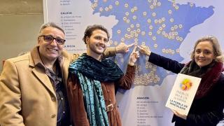 Raúl Ruiz, Soledad de Frutos y Pablo Justo, de izquierda a derecha, este jueves en FITUR.