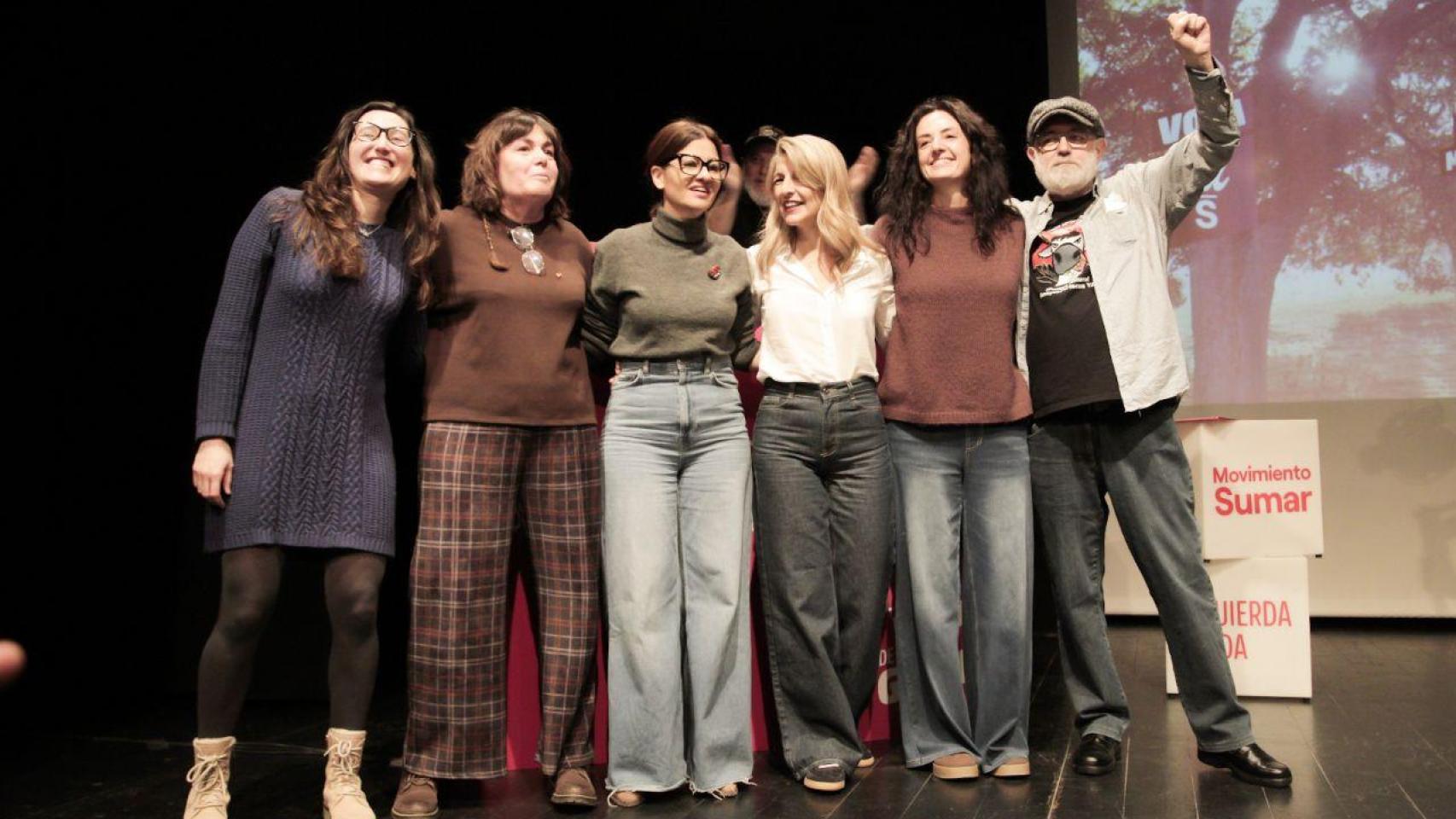 Yolanda Díaz, en el acto de IU-Sumar en Huesca