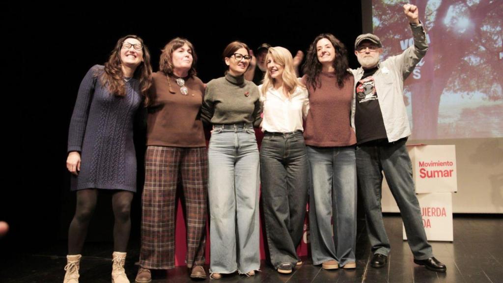 Yolanda Díaz, en el acto de IU-Sumar en Huesca