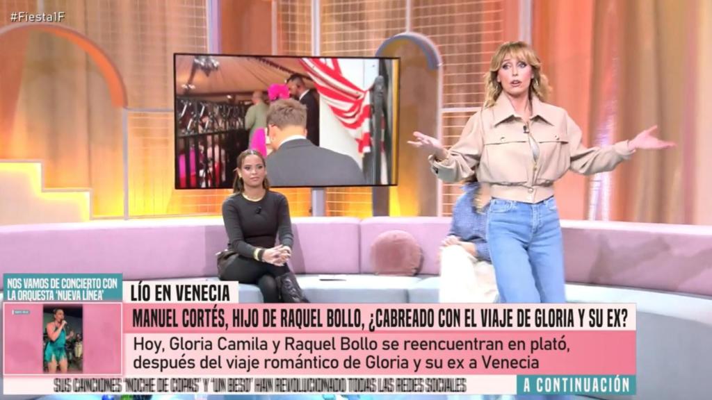 Emma García, muy cabreada en 'Fiesta' por la actitud de Gloria Camila.