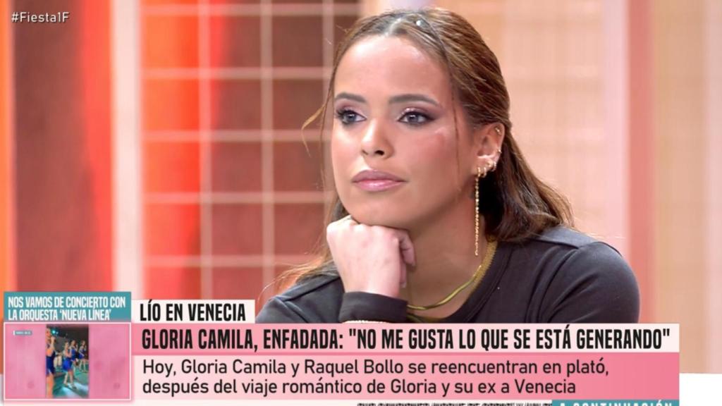 Gloria Camila, visiblemente molesta en 'Fiesta'.