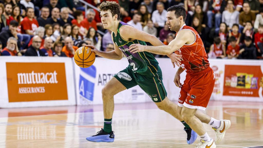 Manu Trujillo durante el Baxi Manresa vs. Unicaja de la Liga Endesa