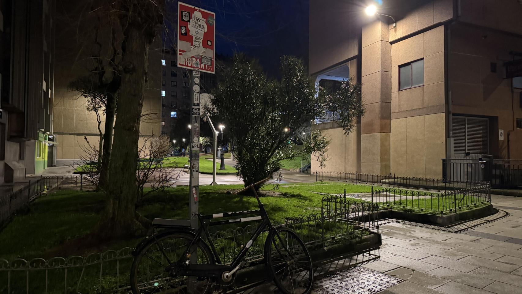 Una calle de A Coruña esta mañana.