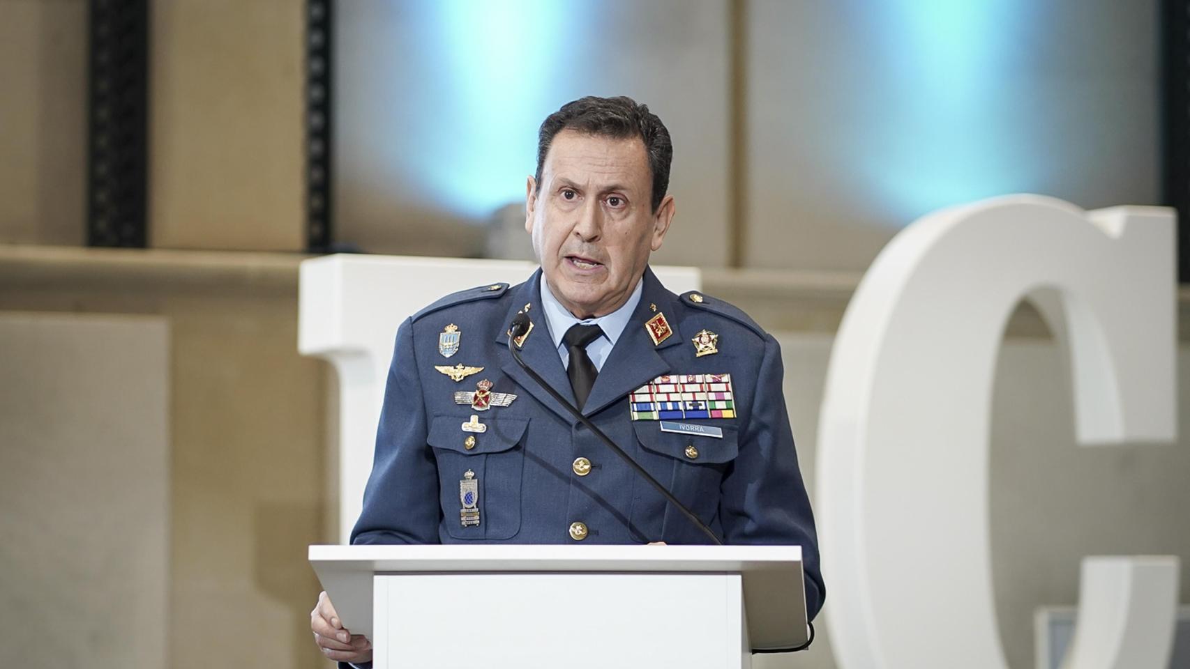 Teniente general Miguel Ivorra, durante su intervención en el I Observatorio de la Defensa