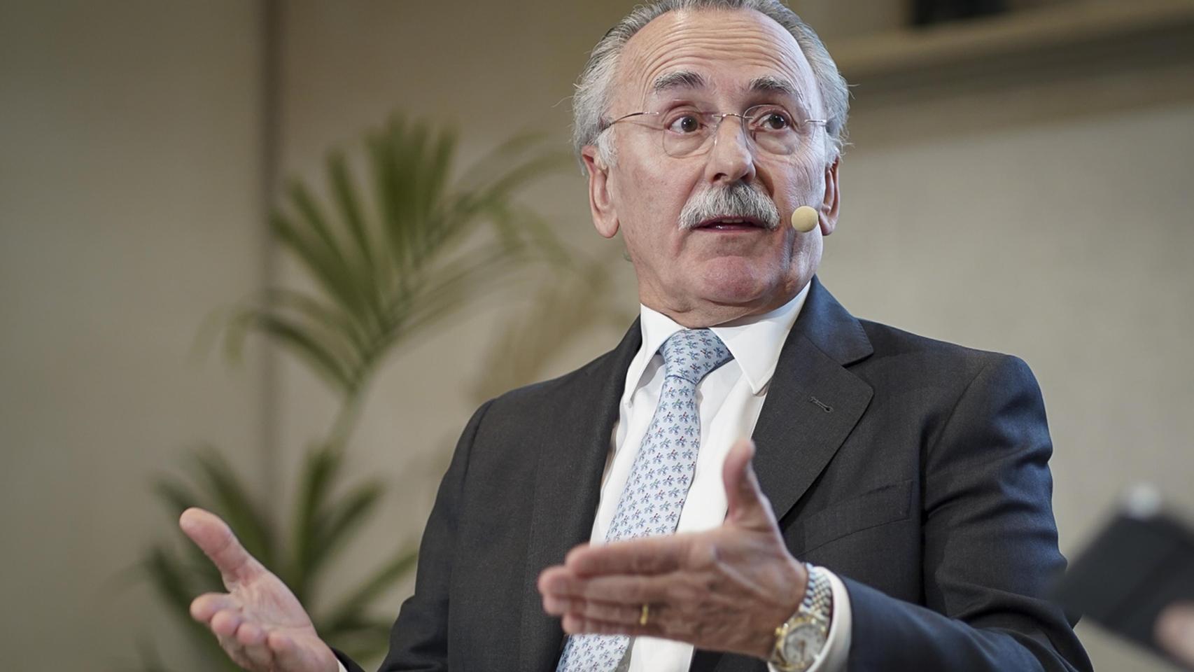 Luis Furnells, presidente del Grupo Oesía, durante su intervención en el I Observatorio de la Defensa, organizado por EL ESPAÑOL e Invertia.
