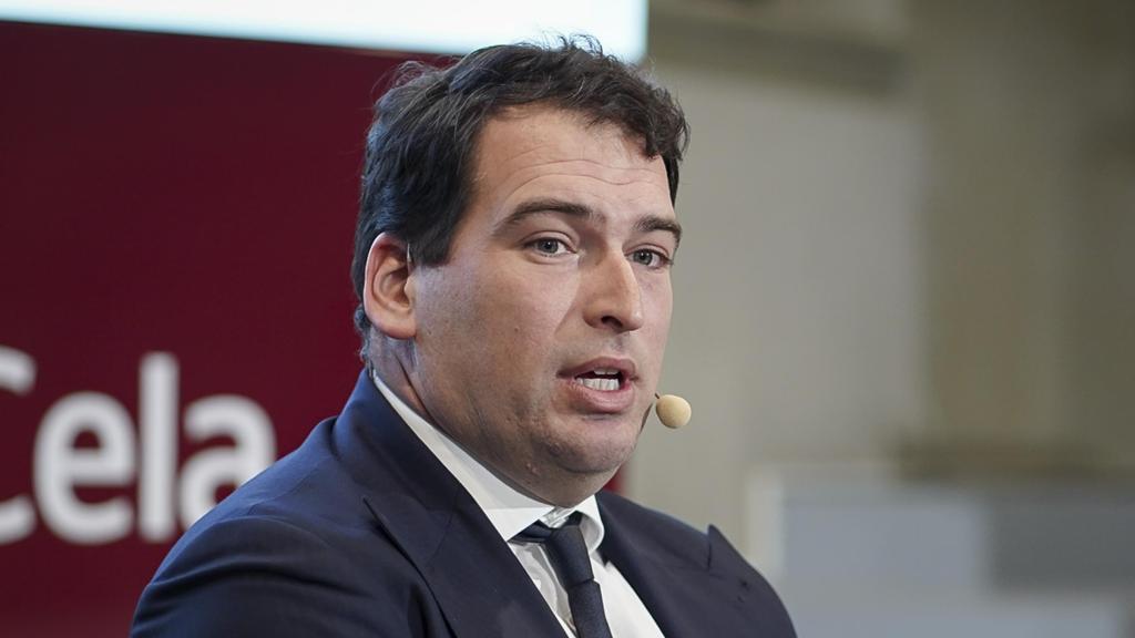 Álvaro Sánchez, CEO de Integrasys y marqués de Antella, durante su intervención bajo el título 'Guerra electrónica: el nuevo campo de batalla'; en la primera Jornada del I Observatorio de la Defensa 'La Defensa, una prioridad nacional'.