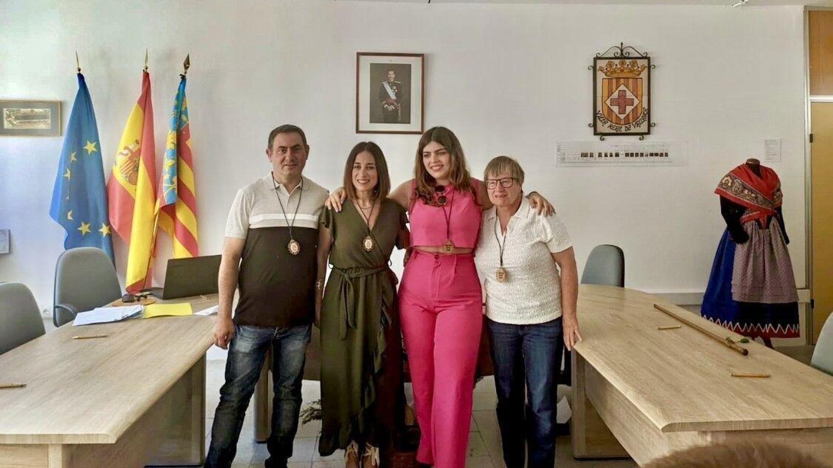De izquierda a derecha, Raúl Bonacho, Ruth Sánchez, Belén Navarro y Josefa Férriz. EE