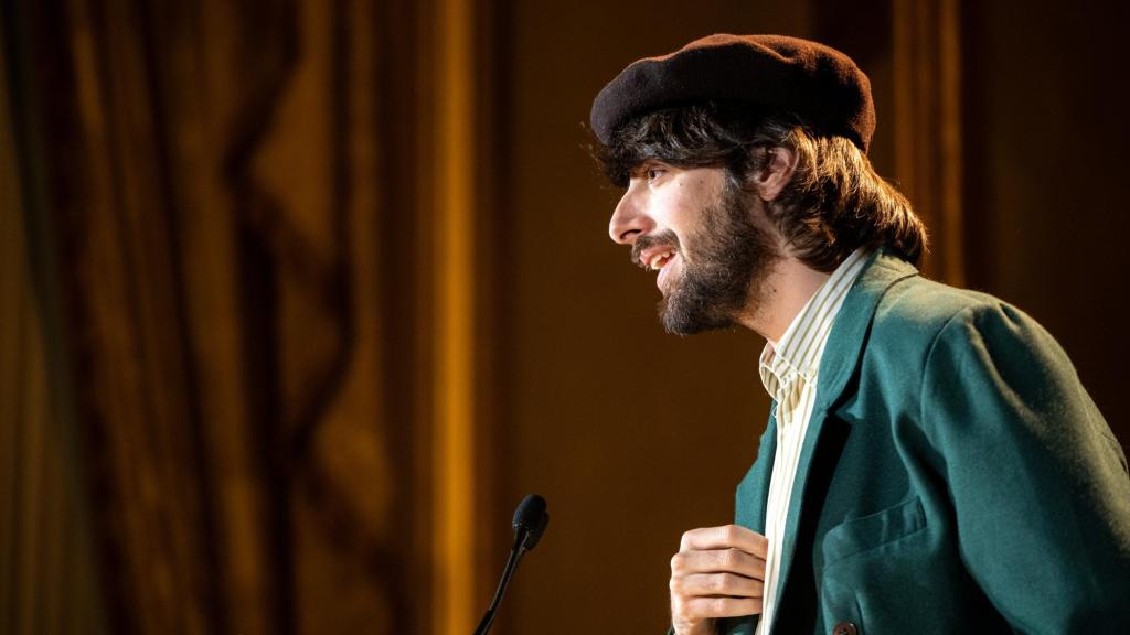 David Uclés durante la ceremonia de entrega del Premio Nadal, el pasado 6 de enero en Barcelona. Foto: Lorena Sopêna / Europa Press