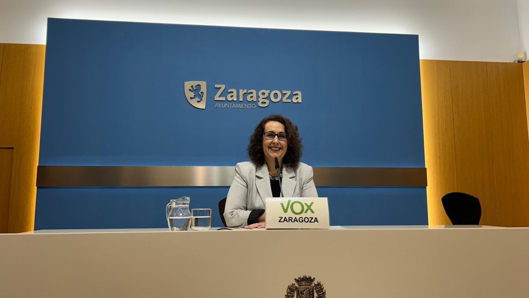 Eva Torres, concejal de Vox en el Ayuntamiento de Zaragoza.