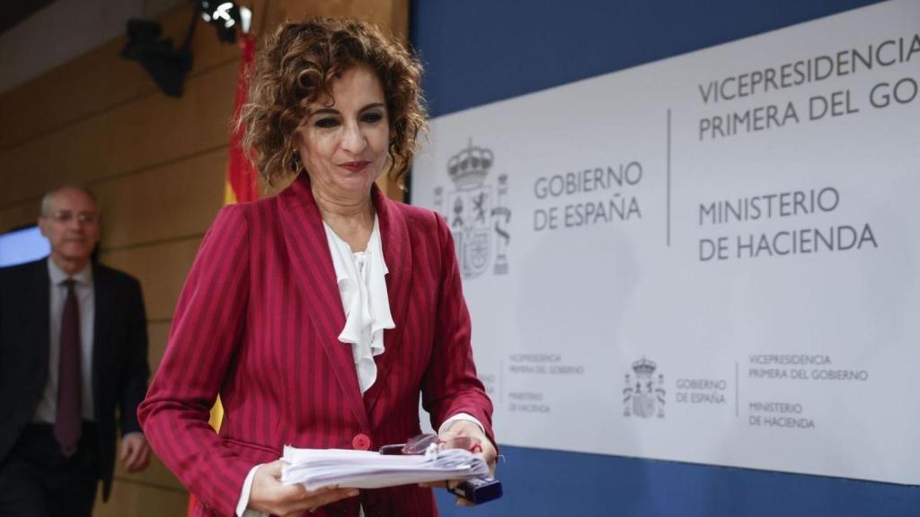 La vicepresidenta y ministra de Hacienda, María Jesús Montero.