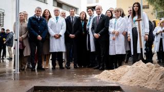 Acto de la primera piedra del Hospital Virgen de la Esperanza de Málaga.