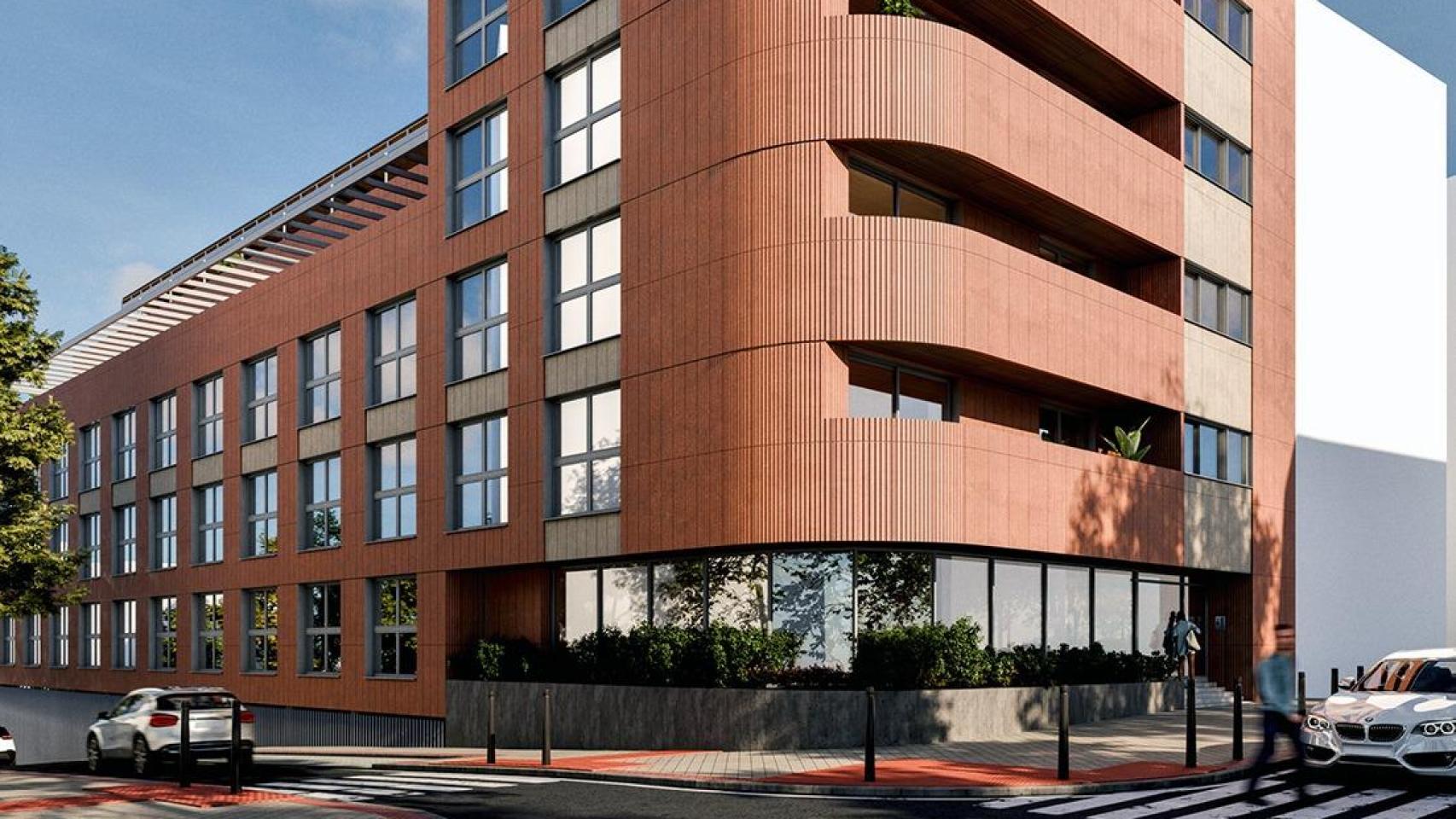 El render de el primer 'coliving' municipal de España para jóvenes.