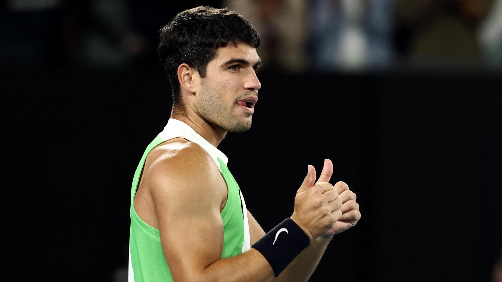 Carlos Alcaraz, durante la final del Open de Australia.