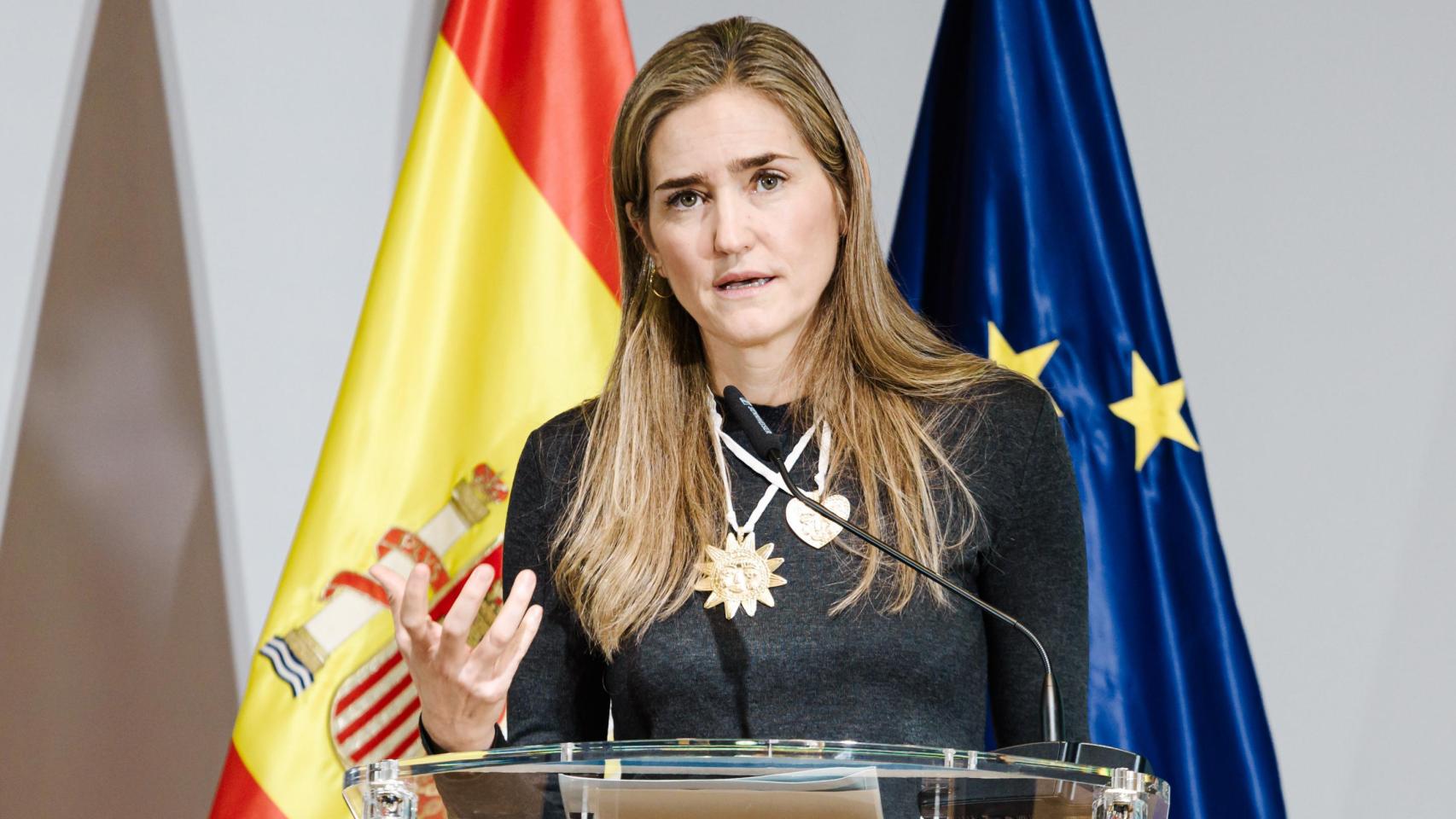 Sara Aagesen, ministra para la Transición Ecológica y el Reto Demográfico, durante una comparecencia.