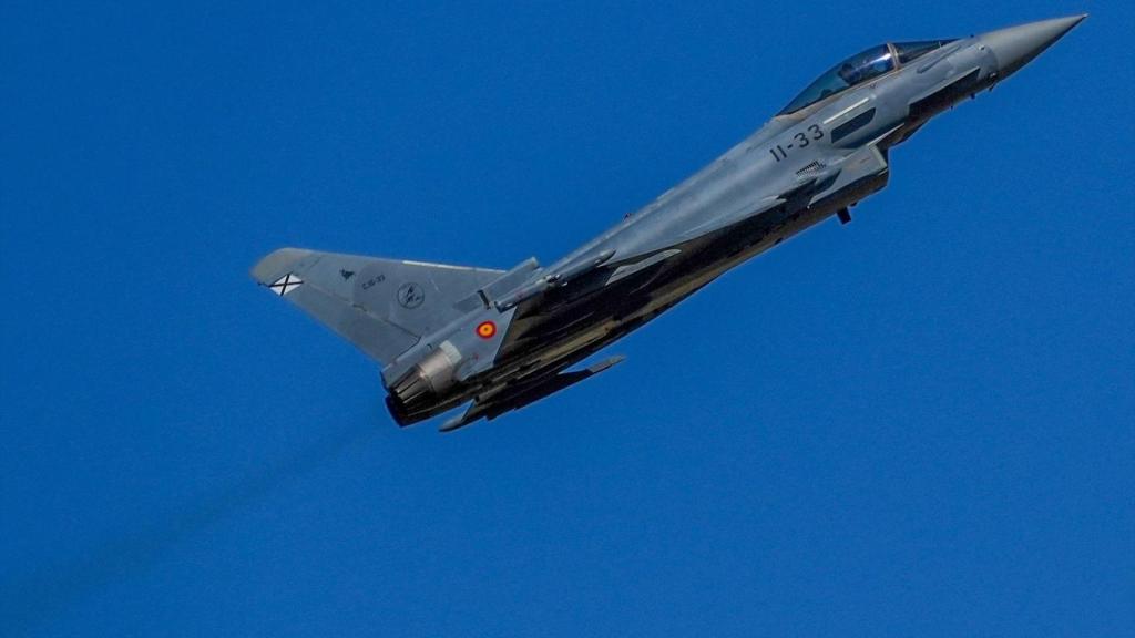 Imagen de un avión C-16 Eurofighter.
